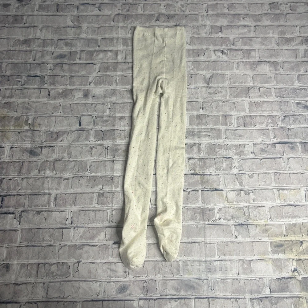 EUC Target White Speckle Tights Size 7-10